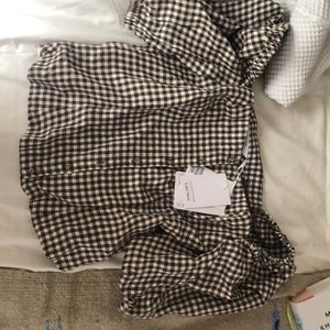 Gingham off the shoulder crops top - brand new!!